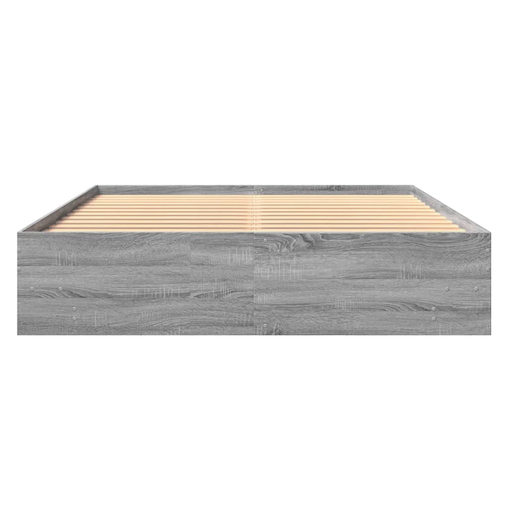 vidaXL Πλαίσιο Κρεβατιού Γκρι Sonoma 150x200 εκ. Επεξεργασμένο Ξύλο