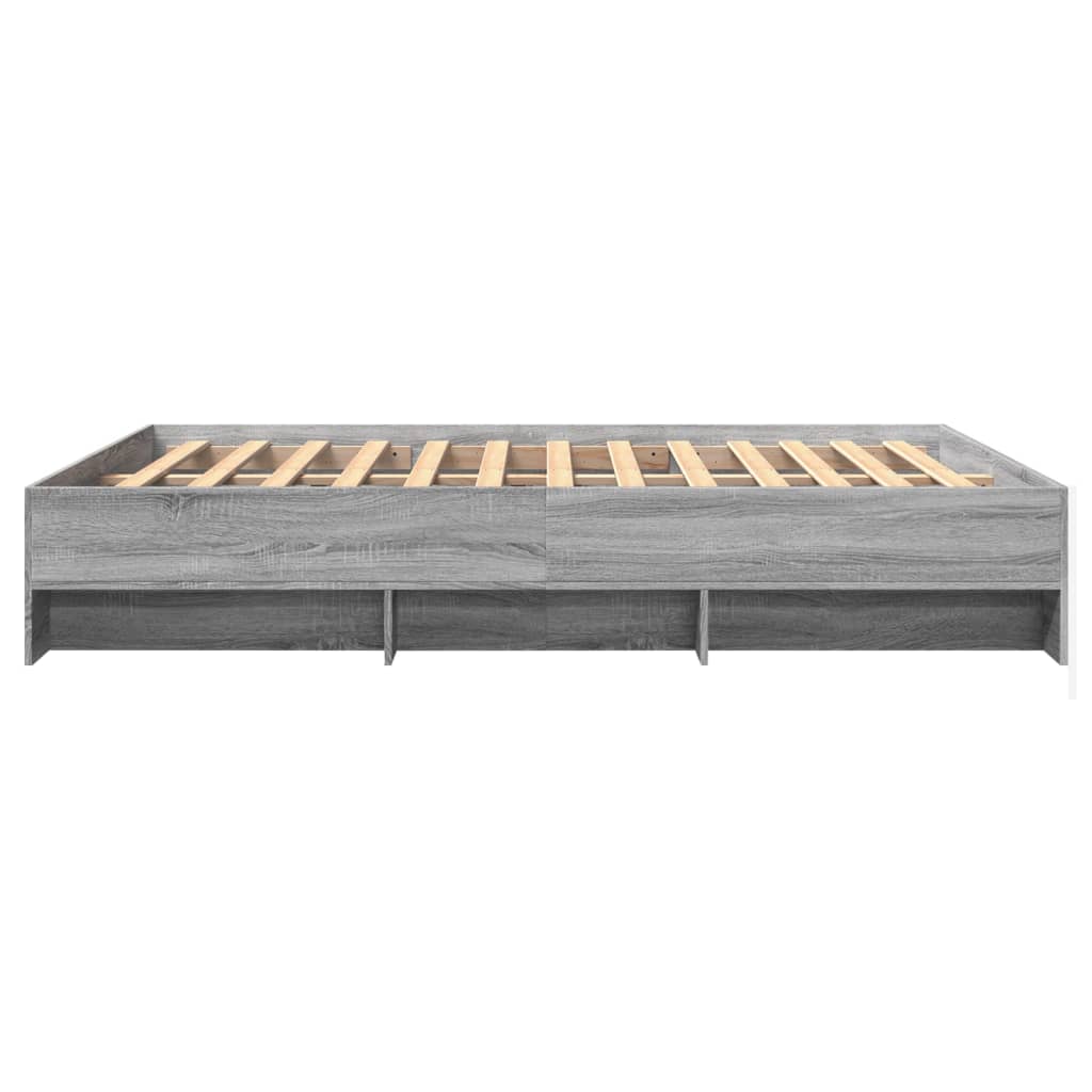 vidaXL Πλαίσιο Κρεβατιού Γκρι Sonoma 150x200 εκ. Επεξεργασμένο Ξύλο