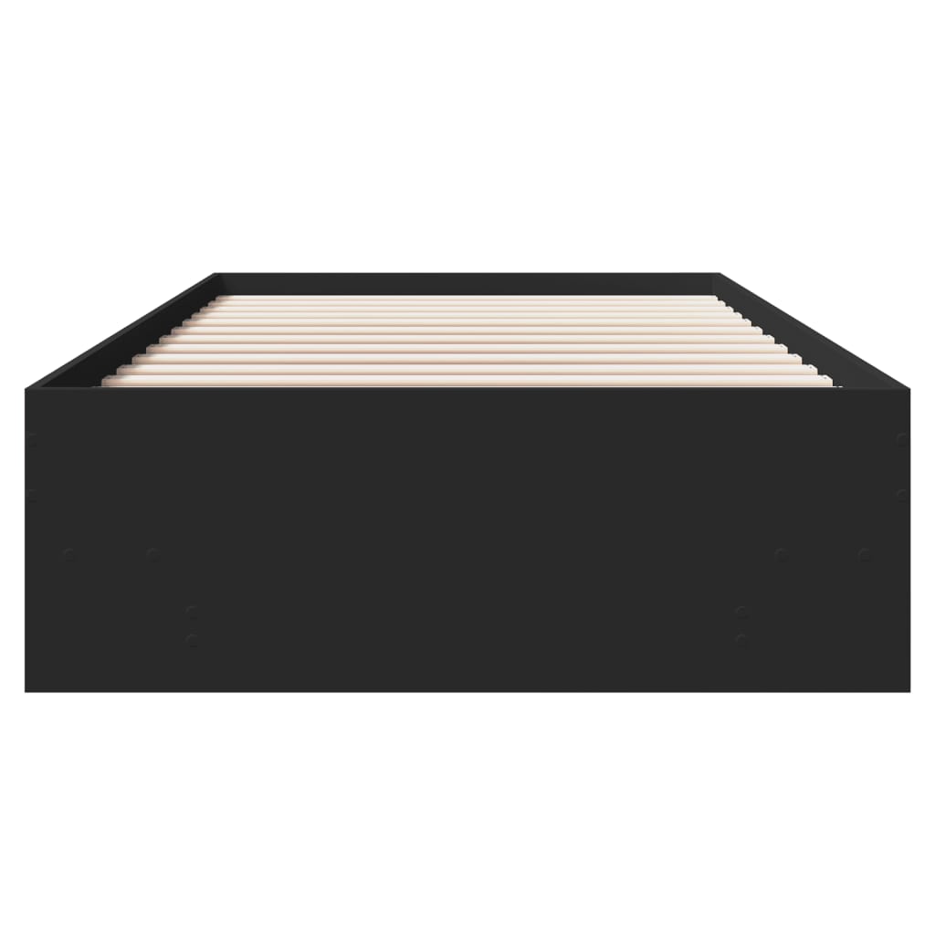 vidaXL Πλαίσιο Κρεβατιού Μαύρο 90 x 200 εκ. Επεξεργασμένο Ξύλο