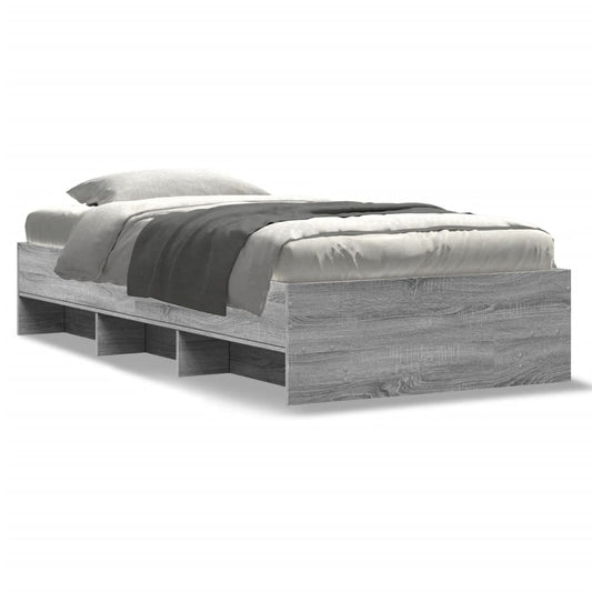 vidaXL Πλαίσιο Κρεβατιού Γκρι Sonoma 90 x 190 εκ. Επεξεργασμένο Ξύλο