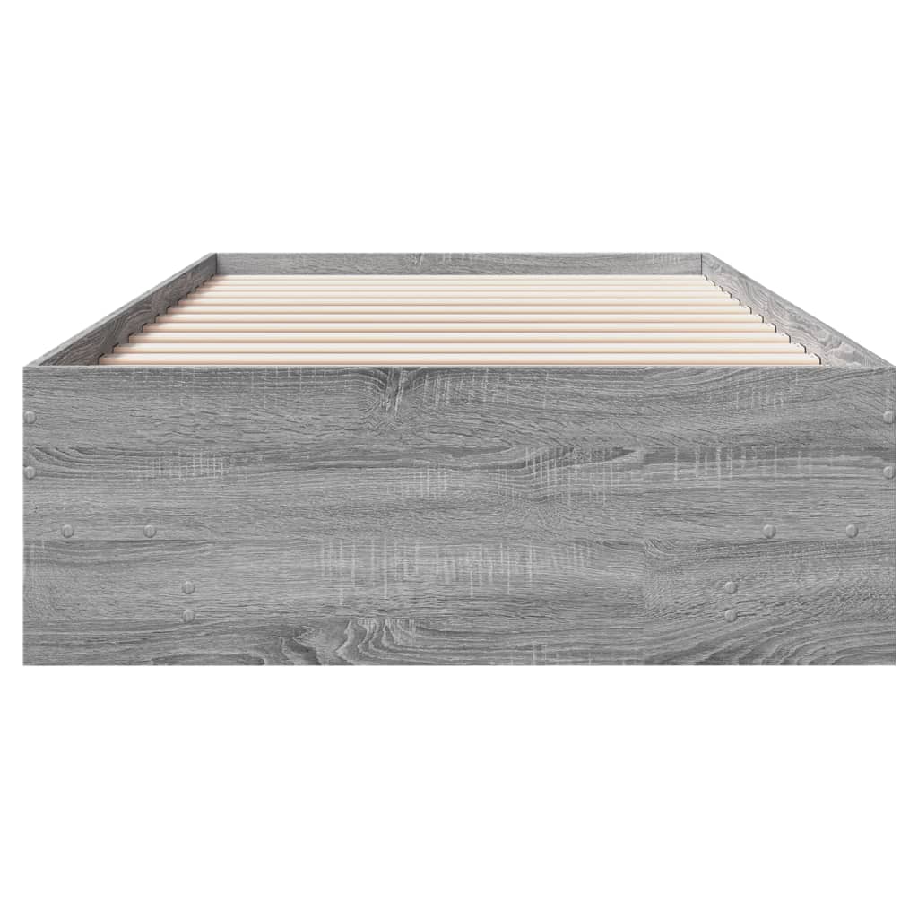vidaXL Πλαίσιο Κρεβατιού Γκρι Sonoma 90 x 190 εκ. Επεξεργασμένο Ξύλο