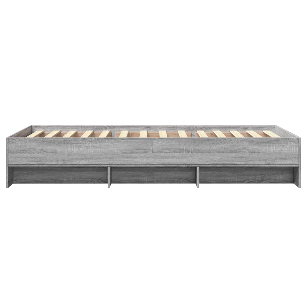 vidaXL Πλαίσιο Κρεβατιού Γκρι Sonoma 75x190 εκ. Επεξεργασμένο Ξύλο