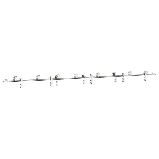 vidaXL Μηχανισμός Συρόμενης Μεσόπορτας Ασημί 400 εκ. Ανοξείδωτο Ατσάλι