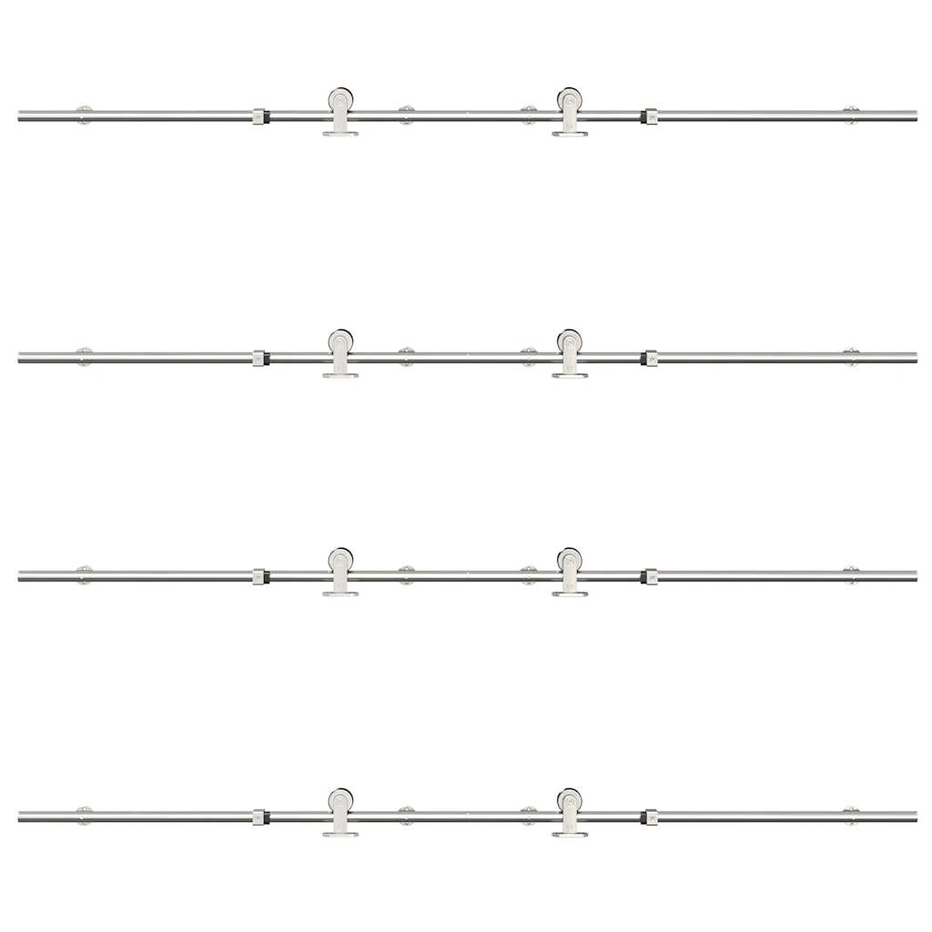 vidaXL Μηχανισμός Συρόμενης Μεσόπορτας Ασημί 400 εκ. Ανοξείδωτο Ατσάλι