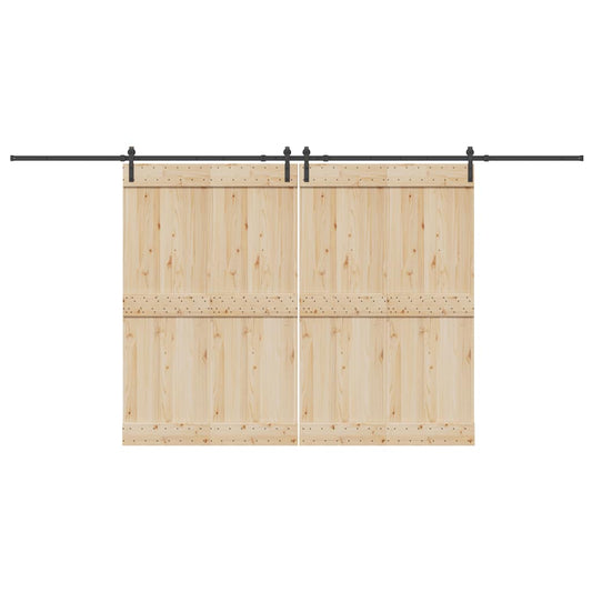 vidaXL Μηχανισμός Συρόμενης Μεσόπορτας Μαύρος 427 εκ. Ατσάλινος