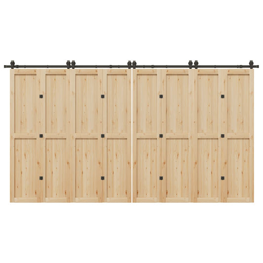 vidaXL Μηχανισμός Συρόμενης Μεσόπορτας Μαύρος 400 εκ. Ατσάλινος