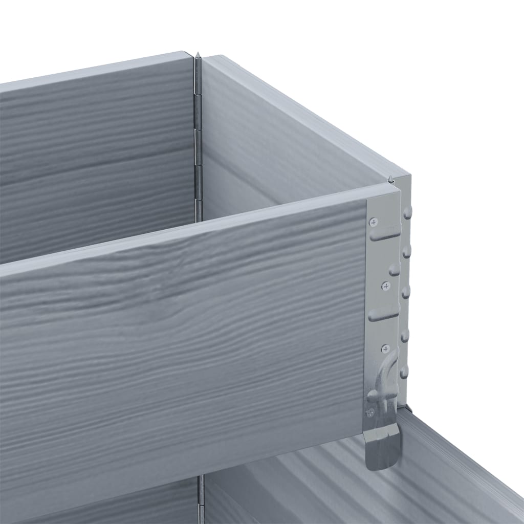 vidaXL Ζαρντινιέρα Υπερ. 3 Επιπέδων Γκρι 120x80 εκ. Μασίφ Ξύλο Πεύκου