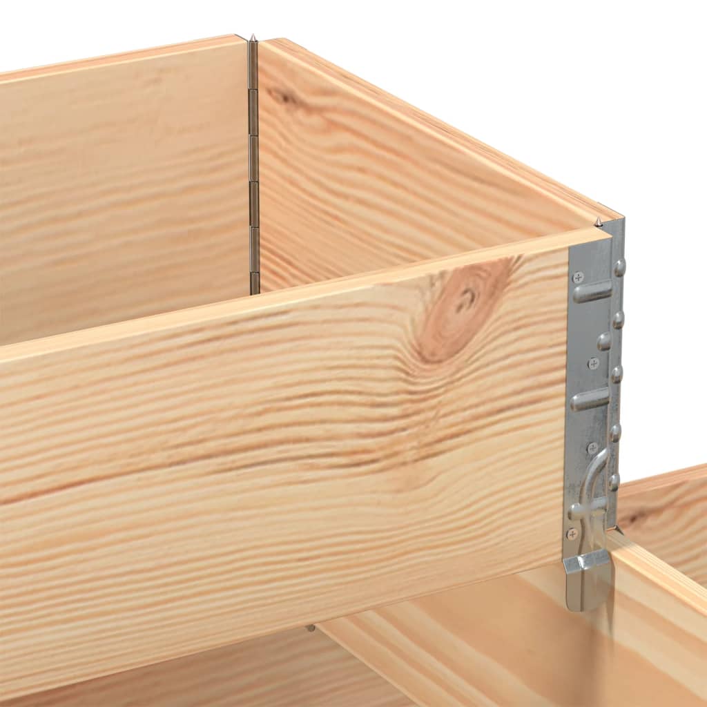 vidaXL Ζαρντινιέρα Υπερυψωμένη 3 Επιπέδων 120x80 εκ. Μασίφ Ξύλο Πεύκου