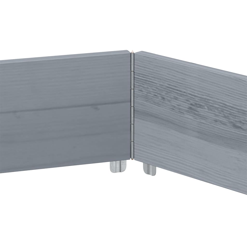 vidaXL Ζαρντινιέρα Εξάγωνη Γκρι 160x160 εκ. από Μασίφ Ξύλο Πεύκου