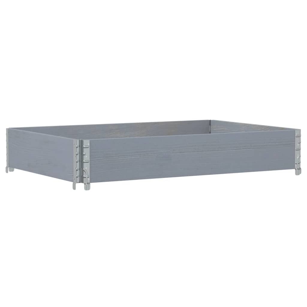 vidaXL Ζαρντινιέρα Κήπου Γκρι 120 x 80 εκ. από Μασίφ Ξύλο Πεύκου