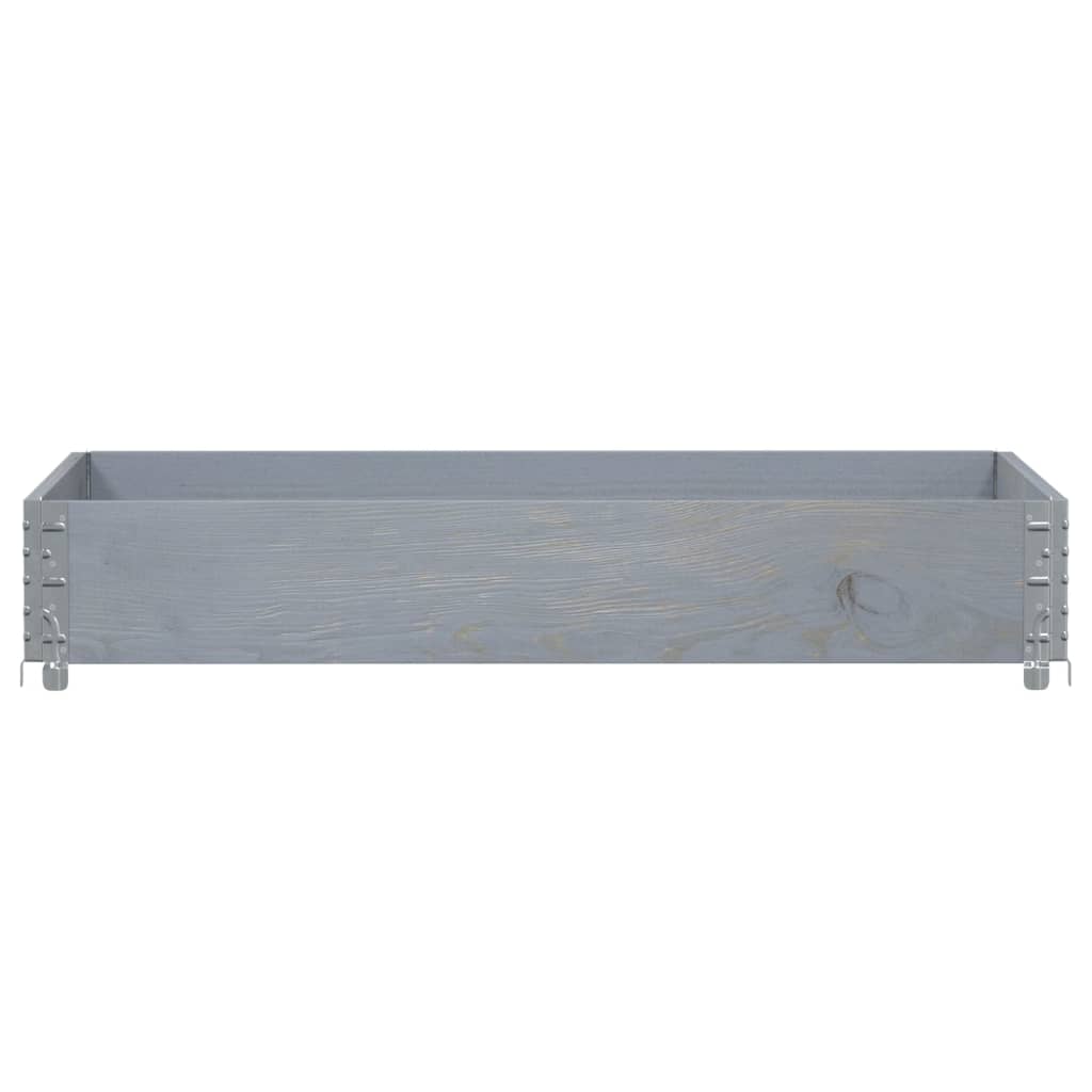 vidaXL Ζαρντινιέρα Κήπου Γκρι 120 x 80 εκ. από Μασίφ Ξύλο Πεύκου