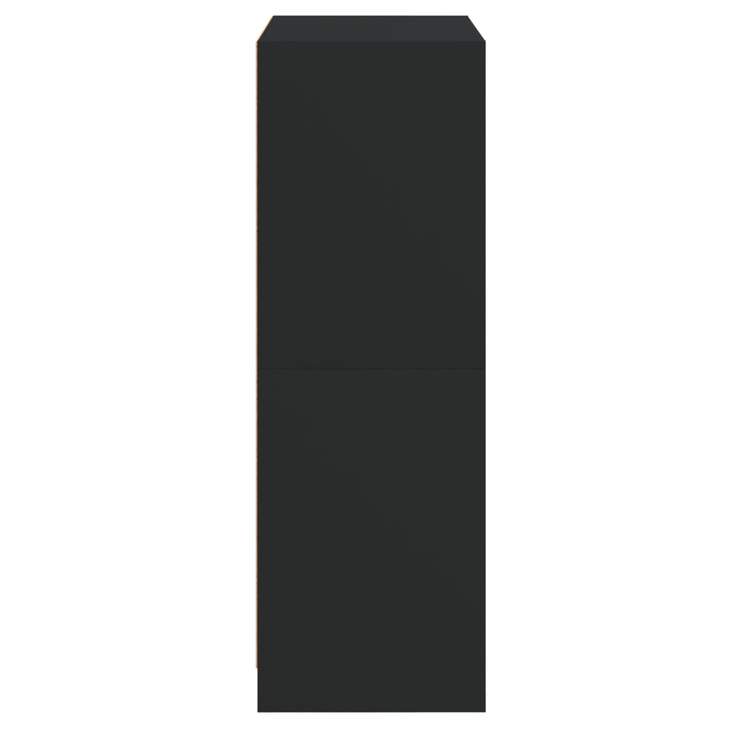 vidaXL Ντουλάπι με Πόρτες Μαύρο 68x37x109 εκ. από Επεξεργασμένο Ξύλο