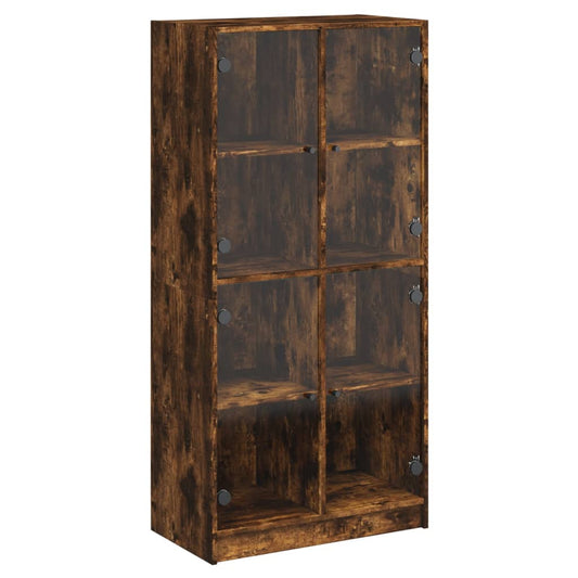 vidaXL Ντουλάπα με Πόρτες Καπν. Δρυς 68x37x142 εκ. Επεξεργασμένο Ξύλο