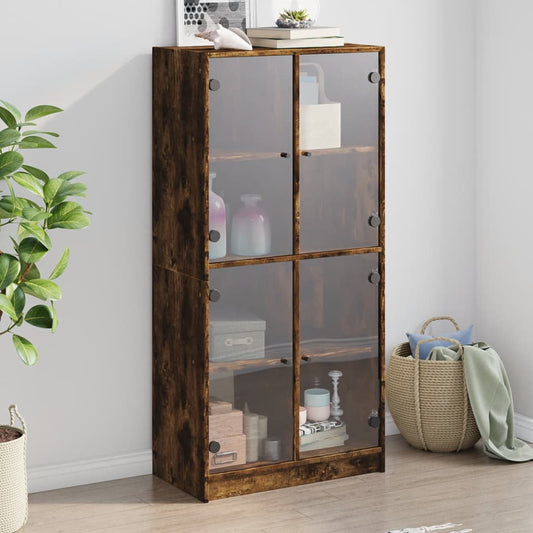 vidaXL Ντουλάπα με Πόρτες Καπν. Δρυς 68x37x142 εκ. Επεξεργασμένο Ξύλο