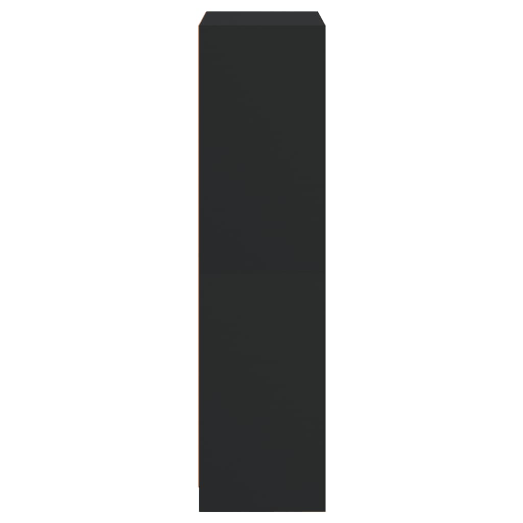 vidaXL Ντουλάπα με Πόρτες Μαύρο 68x37x142 εκ. Επεξεργασμένο Ξύλο