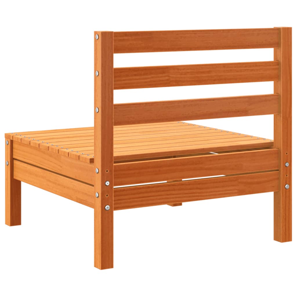 vidaXL Καναπές Κήπου Σετ 8 τεμ. Καφέ Μασίφ Ξύλο Πεύκου με Μαξιλάρια