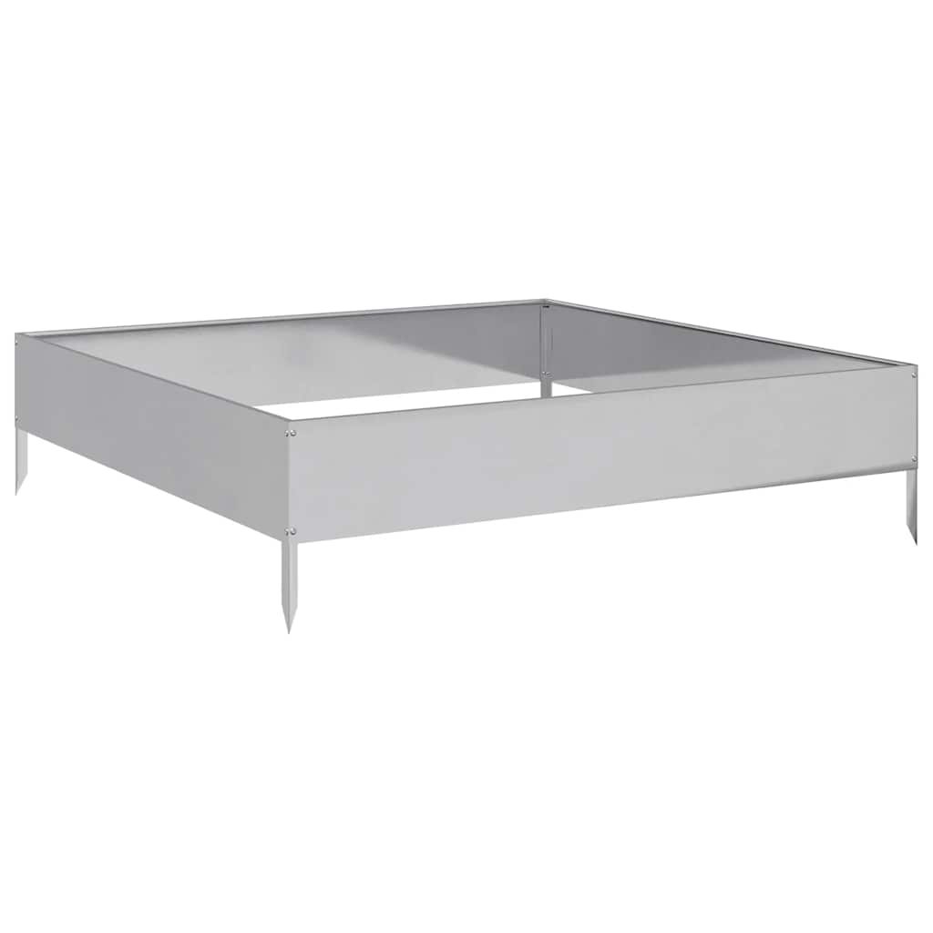 vidaXL Ζαρντινιέρα Υπερυψωμένη 100x100x26 εκ. Γαλβανισμένο Χάλυβα