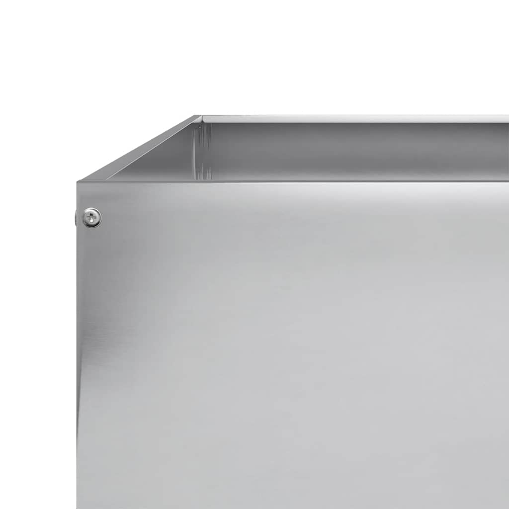 vidaXL Ζαρντινιέρα Υπερυψωμένη 100x100x26 εκ. Γαλβανισμένο Χάλυβα