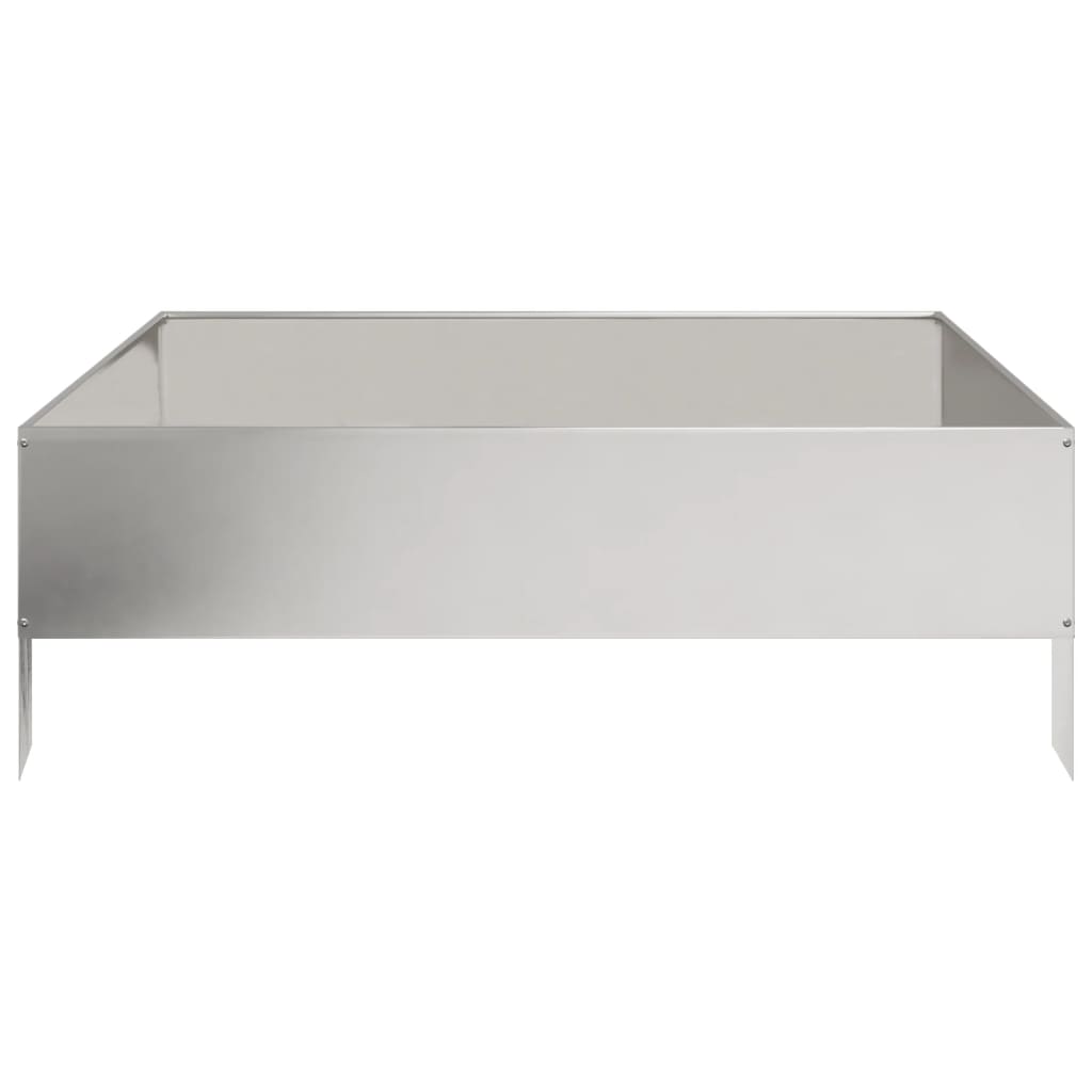 vidaXL Ζαρντινιέρα Υπερυψωμένη 100x100x33,5 εκ. από Ανοξείδωτο Ατσάλι