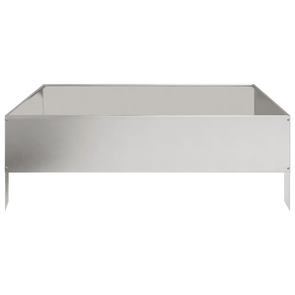 vidaXL Ζαρντινιέρα Υπερυψωμένη 100x100x33,5 εκ. από Ανοξείδωτο Ατσάλι