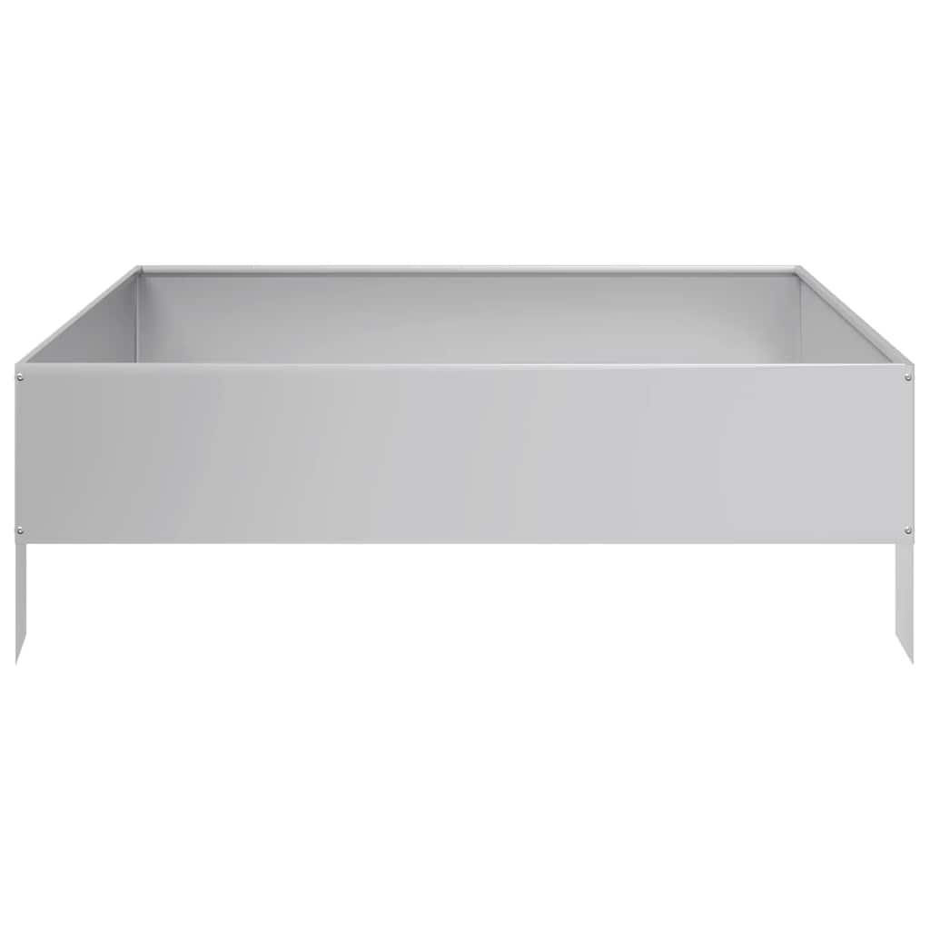 vidaXL Ζαρντινιέρα Υπερυψωμένη 100x100x33,5 εκ. Γαλβανισμένο Χάλυβα