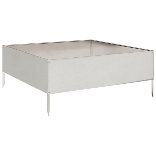 vidaXL Ζαρντινιέρα Υπερυψωμένη 100x100x25 εκ. από Ανοξείδωτο Ατσάλι