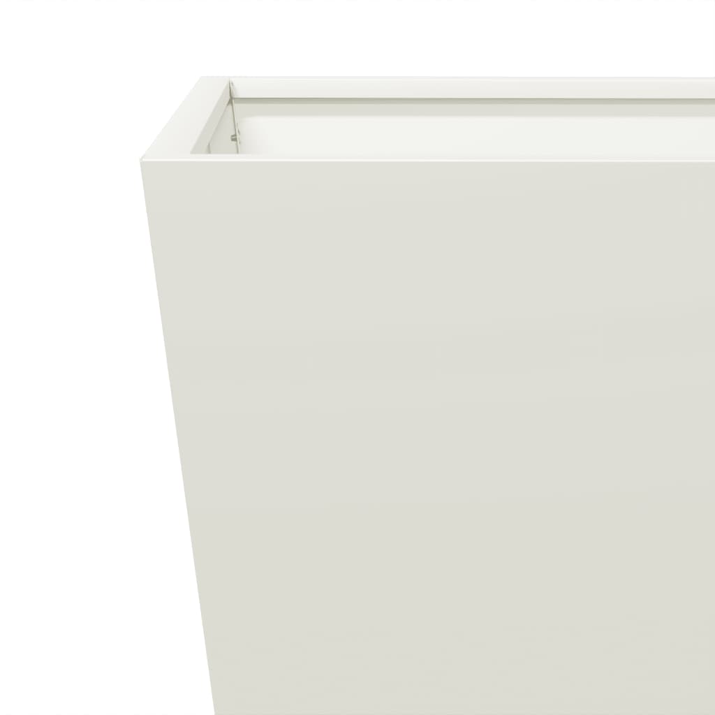 vidaXL Ζαρντινιέρα Κήπου Λευκό 50 x 50 x 50 εκ από Ατσάλι