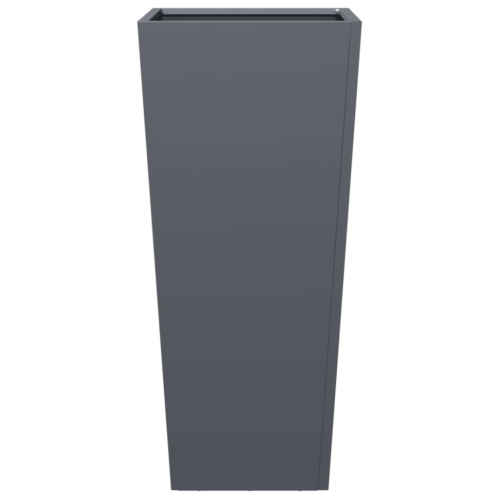 vidaXL Ζαρντινιέρες Κήπου 2 τεμ. Ανθρακί 35x35x75 εκ. από Ατσάλι