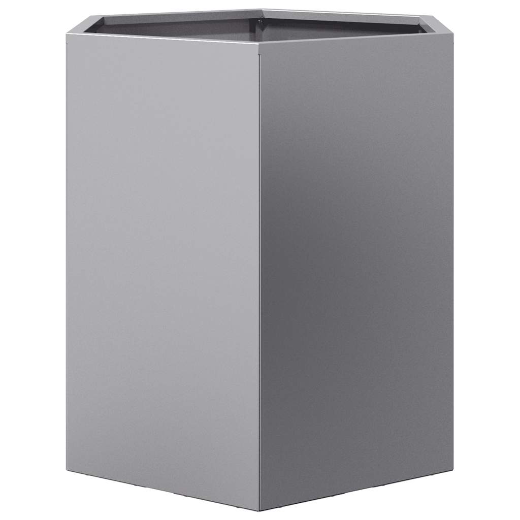 vidaXL Ζαρντινιέρες Κήπου 2τεμ Εξάγωνη 46x40x45 εκ Γαλβανισμένο Χάλυβα