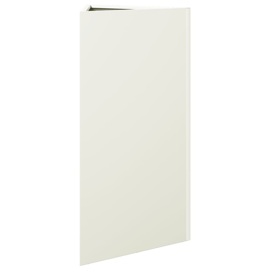 vidaXL Ζαρντινιέρα Κήπου Λευκή Τρίγωνο 40x34,5x70εκ από Ατσάλι