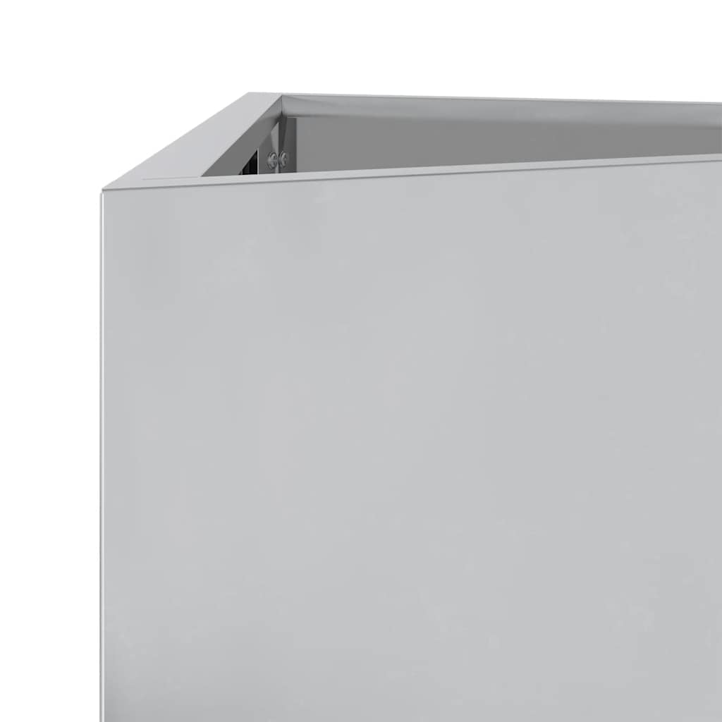 vidaXL Ζαρντινιέρα Κήπου Τρίγωνο 40x40x75 εκ Γαλβ. Ατσάλι