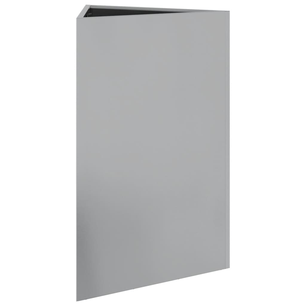 vidaXL Ζαρντινιέρες Κήπου 2 τεμ. Τρίγωνο 50x43x75 εκ Γαλβ. Ατσάλι