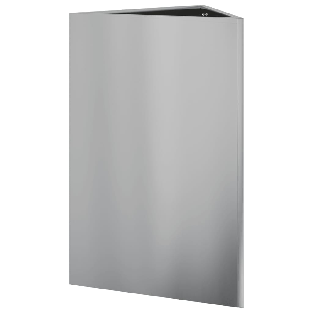 vidaXL Ζαρντινιέρες Κήπου 2 τεμ. Τρίγωνο 50x43x75 εκ Γαλβ. Ατσάλι