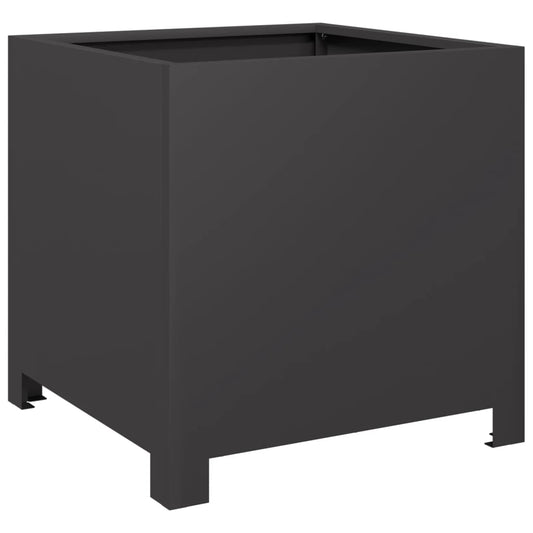 vidaXL Ζαρντινιέρα Μαύρη 40 x 40 x 40 εκ. από Ατσάλι