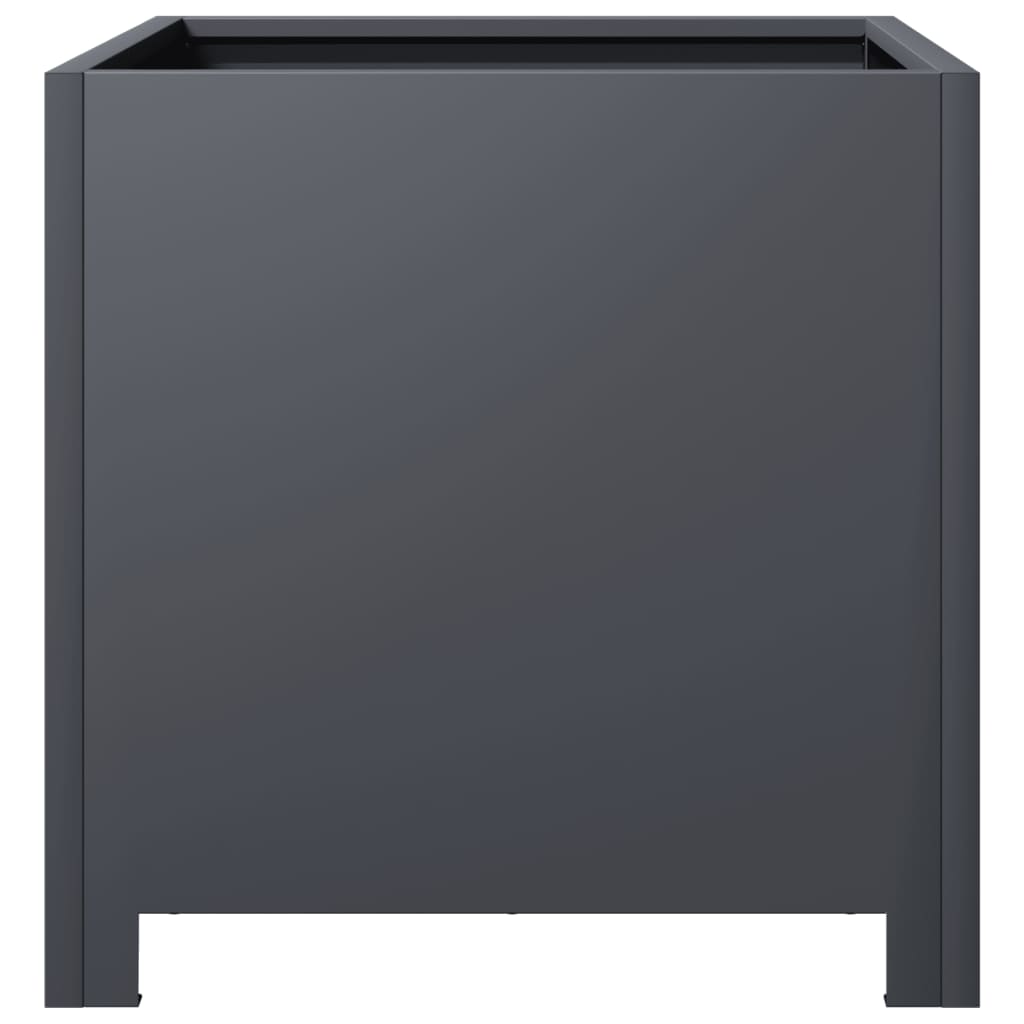 vidaXL Ζαρντινιέρες Κήπου 2 τεμ. Ανθρακί 40x40x40 εκ. από Ατσάλι