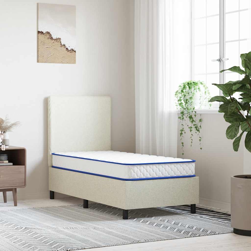 vidaXL Στρώμα με Αφρό Μνήμης Λευκό 80x160x17 εκ. μαλακό