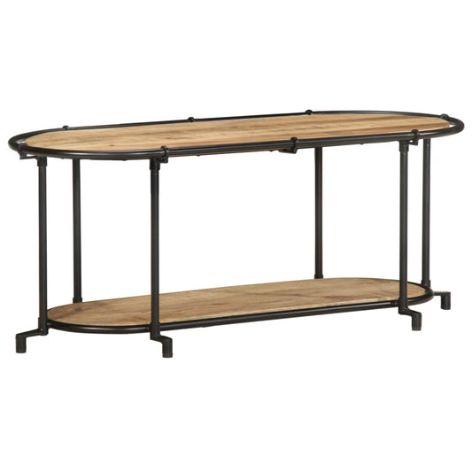 vidaXL Έπιπλο Τηλεόρασης 100x42x40 εκ. Μασίφ Ακατέργ. Ξύλο Μάνγκο