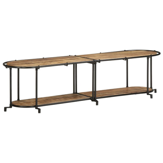 vidaXL Έπιπλο Τηλεόρασης 160x42x40 εκ. Μασίφ Ακατέργ. Ξύλο Μάνγκο