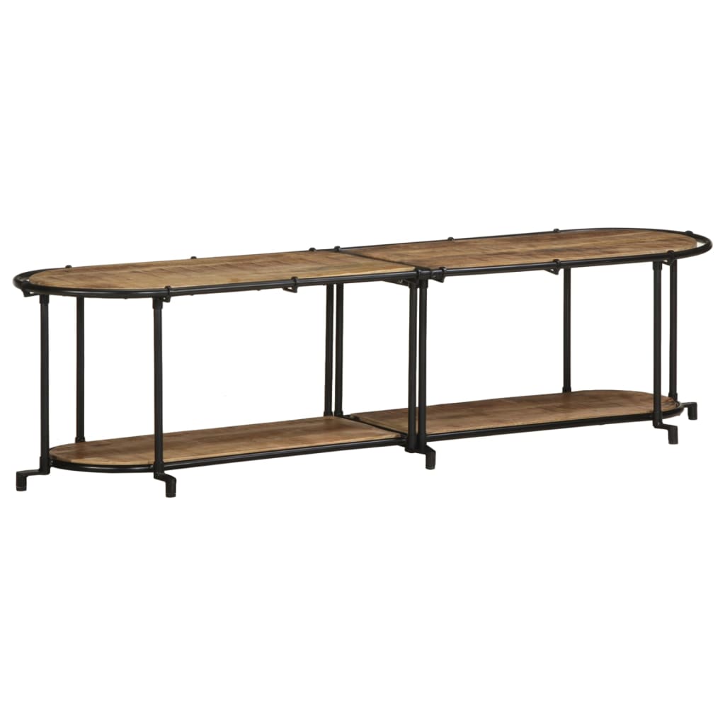 vidaXL Έπιπλο Τηλεόρασης 160x42x40 εκ. Μασίφ Ακατέργ. Ξύλο Μάνγκο