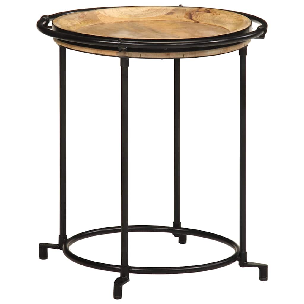 vidaXL σετ τραπεζιών 2 τεμαχίων από μασίφ ξύλο Mango