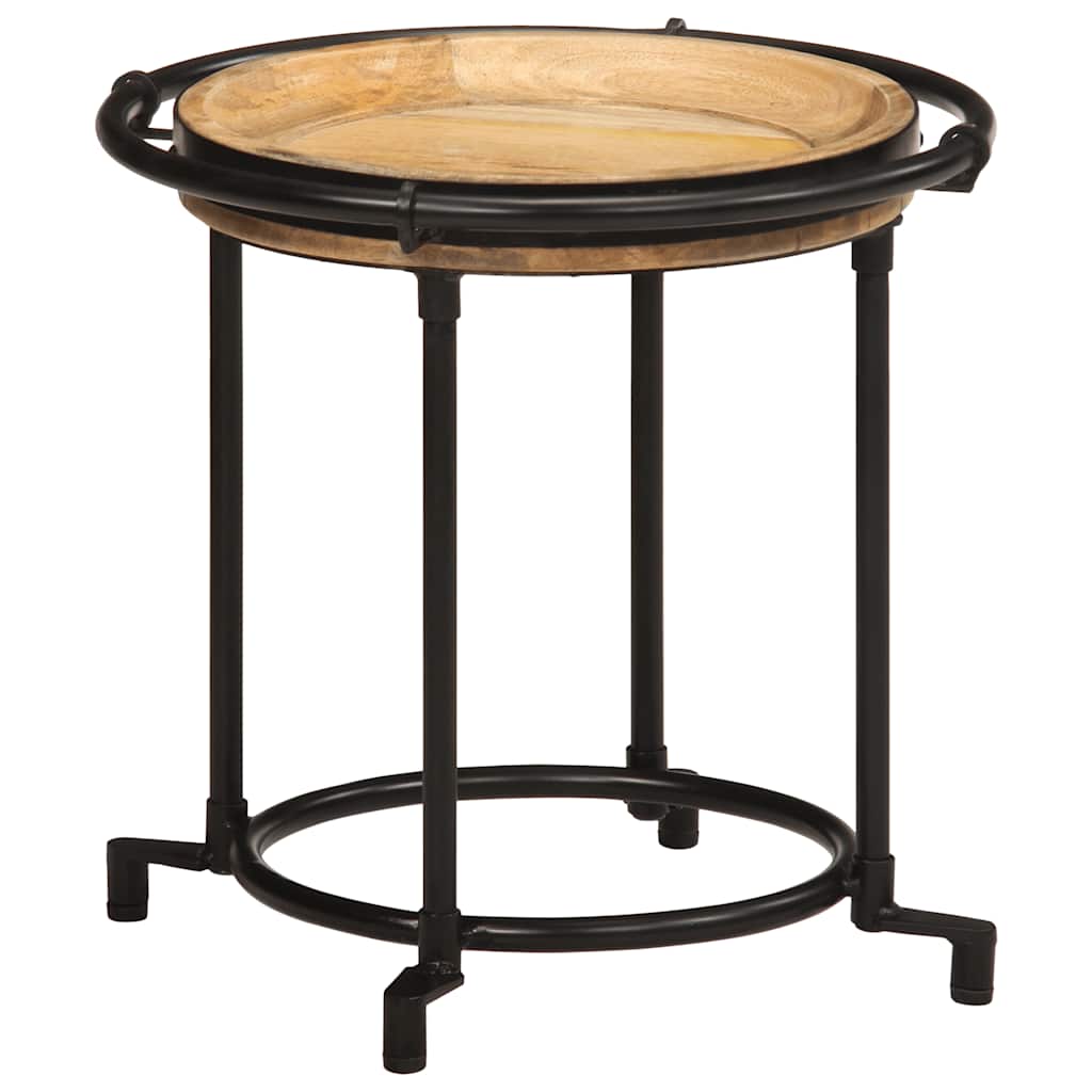 vidaXL σετ τραπεζιών 2 τεμαχίων από μασίφ ξύλο Mango