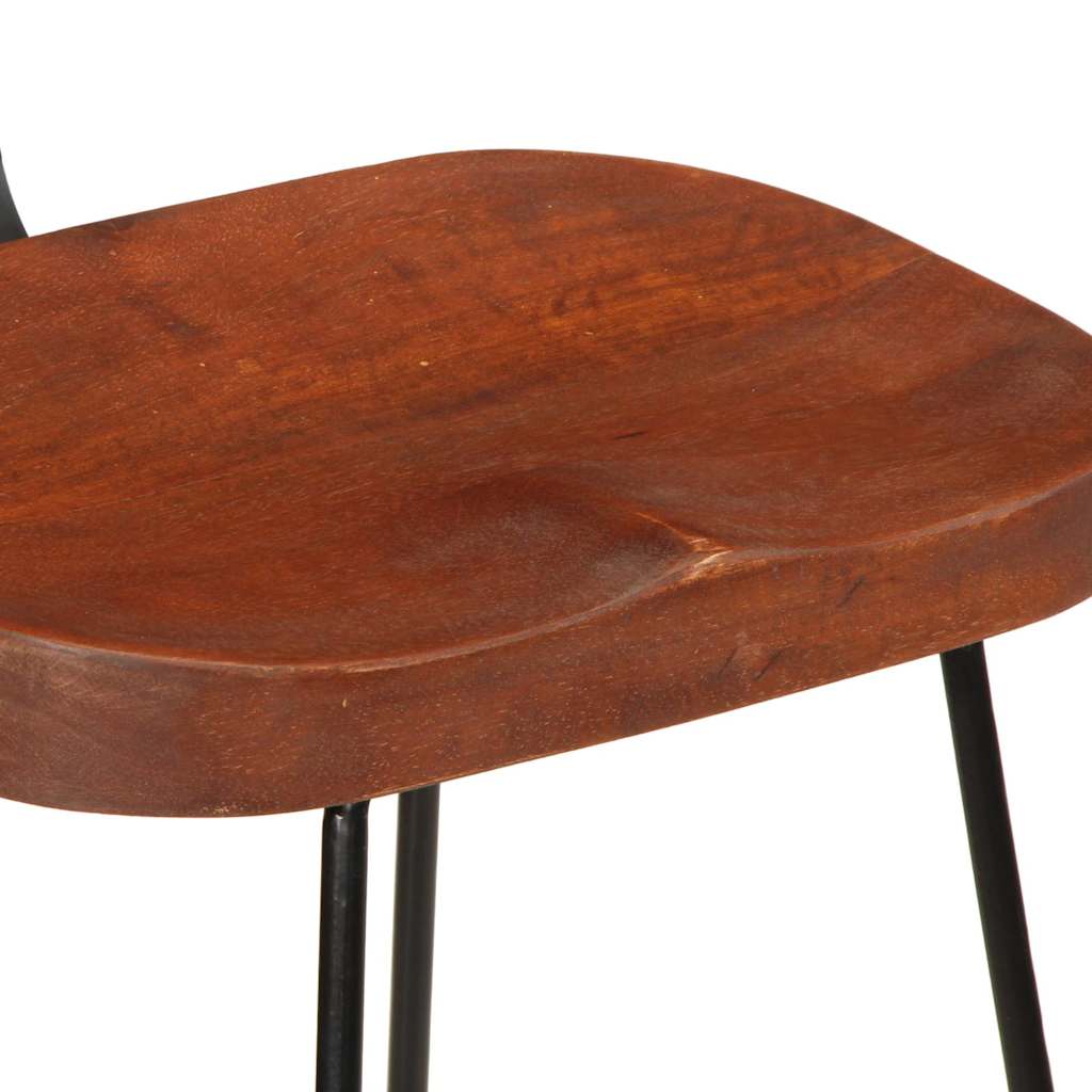 vidaXL Σκαμπό Μπαρ 2 τεμ. 49x43x103 εκ. από Μασίφ Ξύλο Μάνγκο