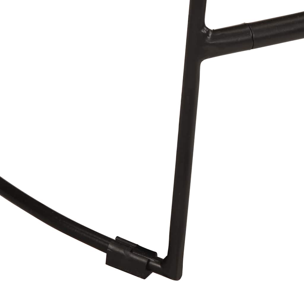 vidaXL Σκαμπό Μπαρ 2 τεμ. Μαύρα 45x40x78 εκ. από Μασίφ Ξύλο Μάνγκο