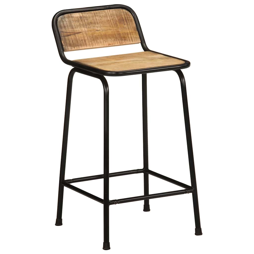 vidaXL Bar Stools 2 τεμάχια 46x35,5x80 cm Στερεό ξύλο Rough Mango