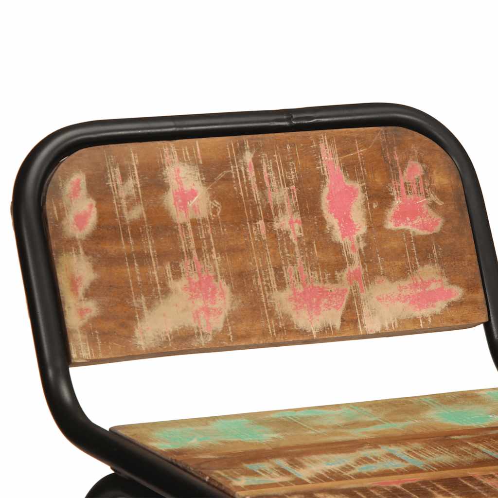 vidaXL Σκαμπό Μπαρ 4 τεμ. 46x35,5x80 εκ. Μασίφ Ανακυκλωμένο Ξύλο