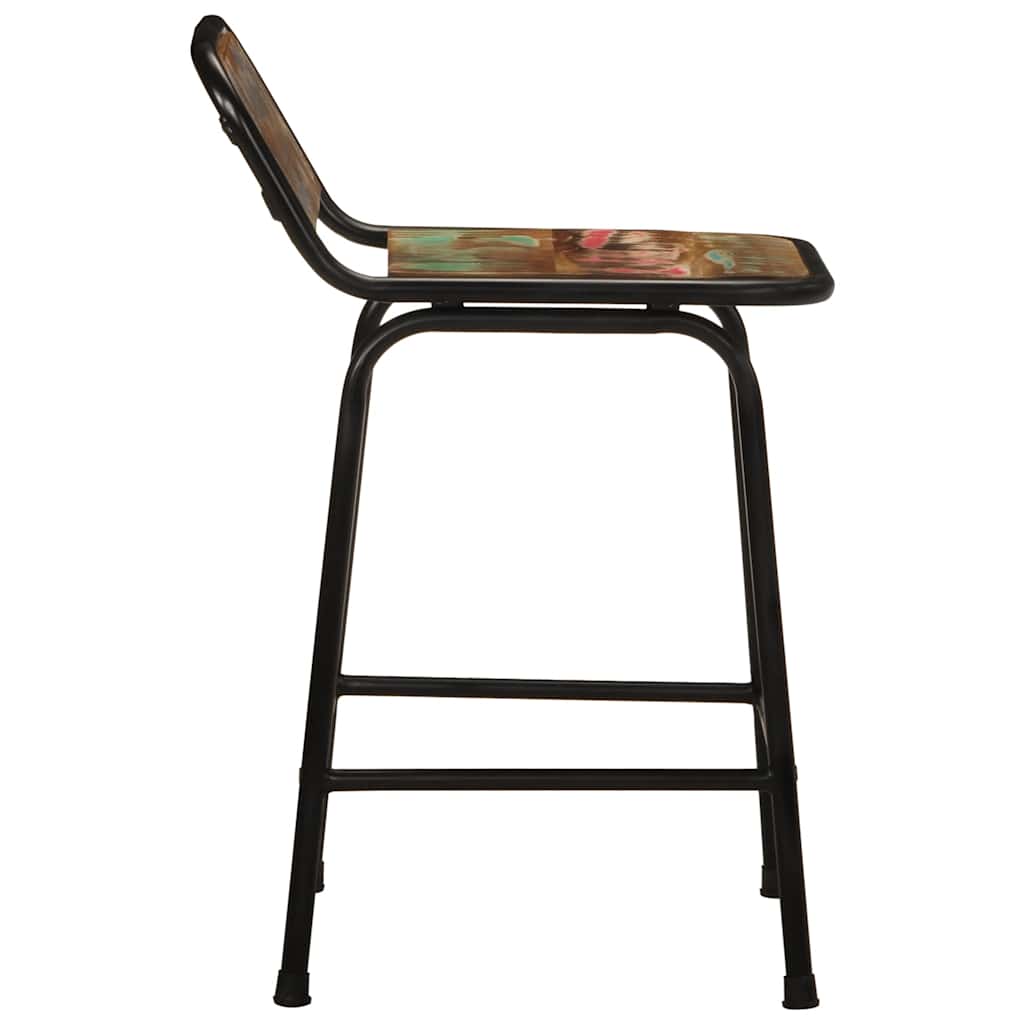 vidaXL Σκαμπό Μπαρ 4 τεμ. 46x35,5x70 εκ. Μασίφ Ανακυκλωμένο Ξύλο