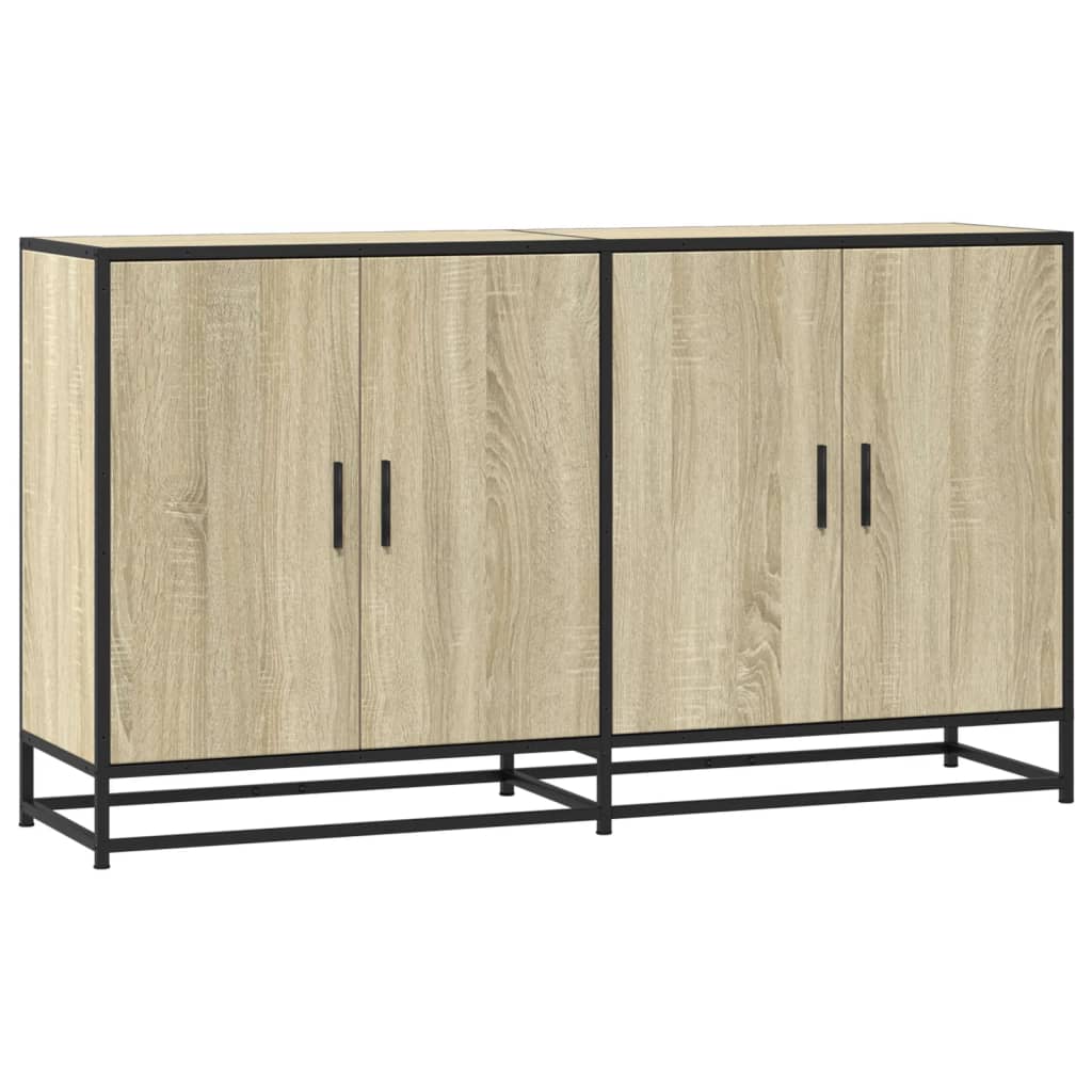 vidaXL Sideboard Sonoma Oak 134x35x76 cm Κατασκευασμένο ξύλο