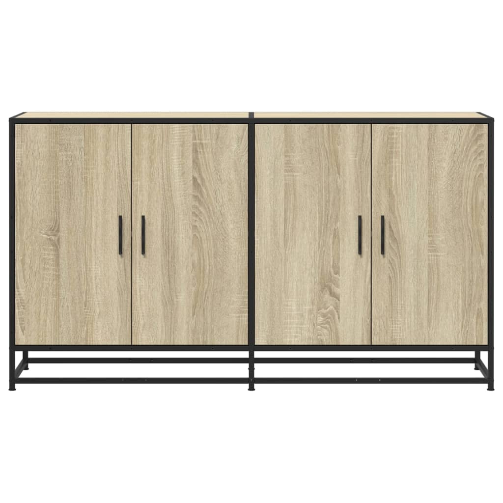 vidaXL Sideboard Sonoma Oak 134x35x76 cm Κατασκευασμένο ξύλο