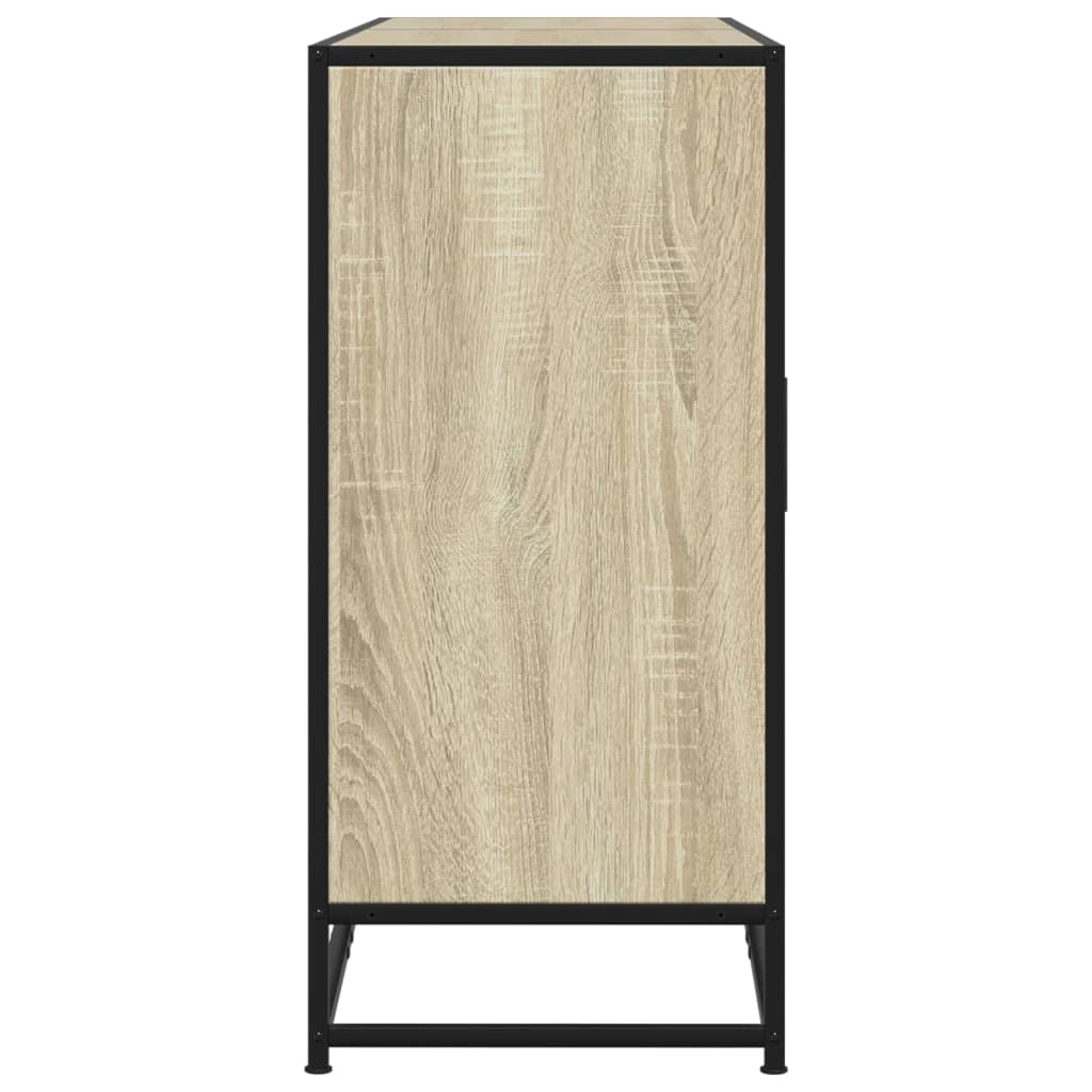 vidaXL Sideboard Sonoma Oak 134x35x76 cm Κατασκευασμένο ξύλο
