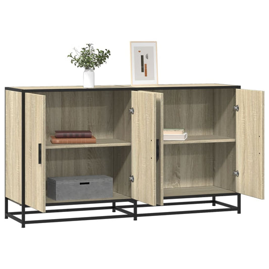 vidaXL Sideboard Sonoma Oak 134x35x76 cm Κατασκευασμένο ξύλο